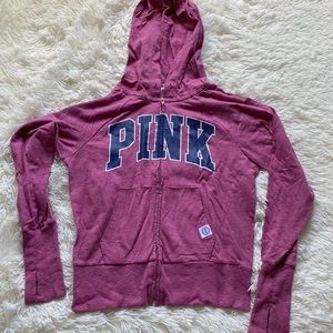 Vs pink full zip sweater